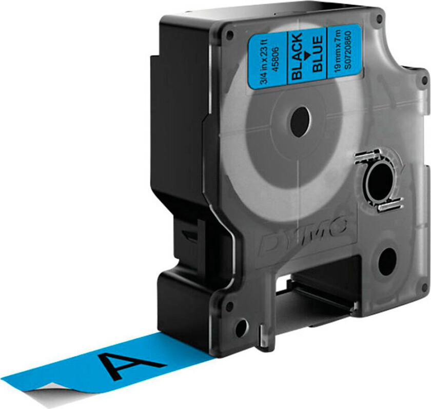 Dymo Tape D1 19mm Svart/blå