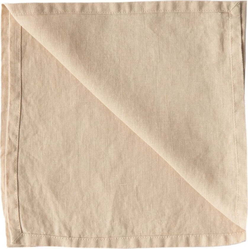 Washed linen stoffserviett 45 x 45 cm Sand