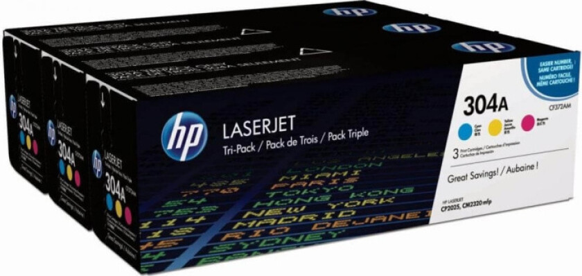 Hp Toner Kit 304a (c/y/m) 2.8k - Cf372am