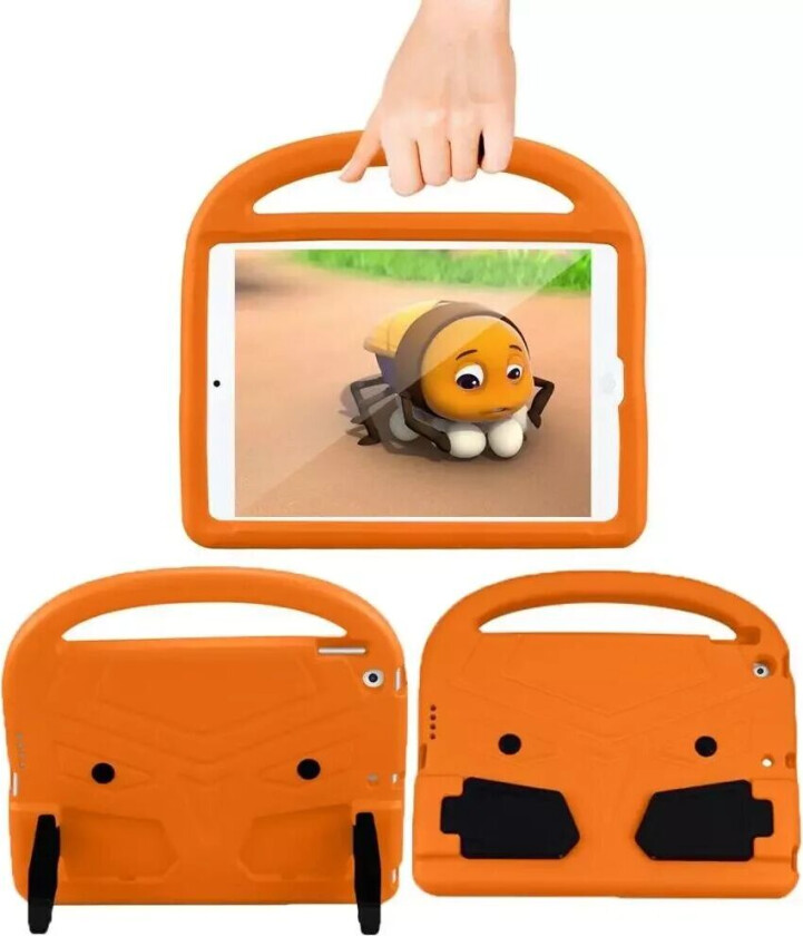 iPad 10.2" (2021 / 2020 / 2019) Barn Deksel med Stativ & Bærefunksjon - Oransje