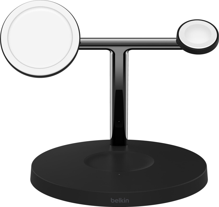 trådløs 3-i-1 15 W MagSafe-lader – svart