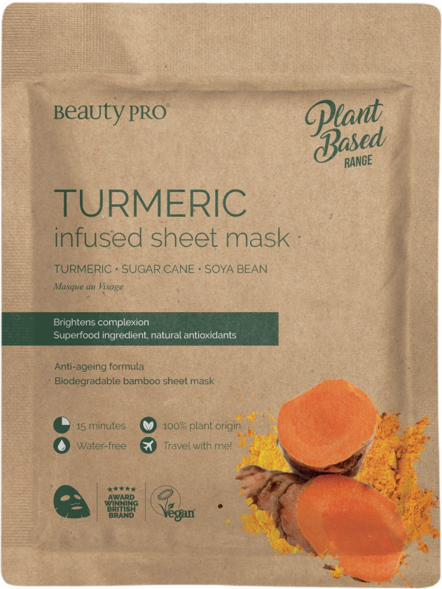 Beauty Pro Plant Based Tumeric Infused Sheet Mask 22ml