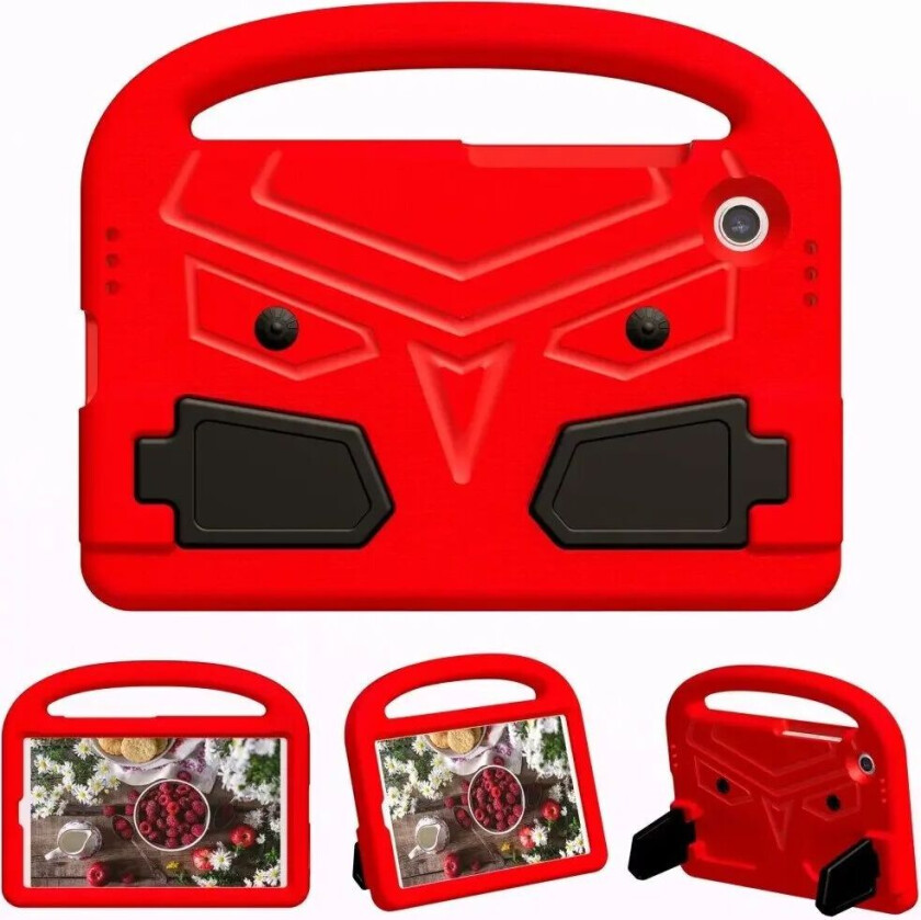 Samsung Galaxy Tab A9 Barne Bakdeksel med Stativ - Rød