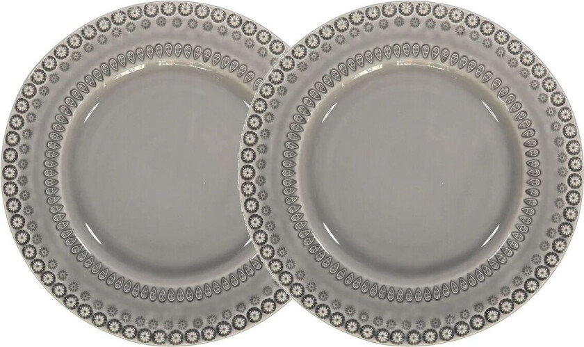Daisy middagstallerken Ø 29 cm 2-stk. Soft grey (grå)
