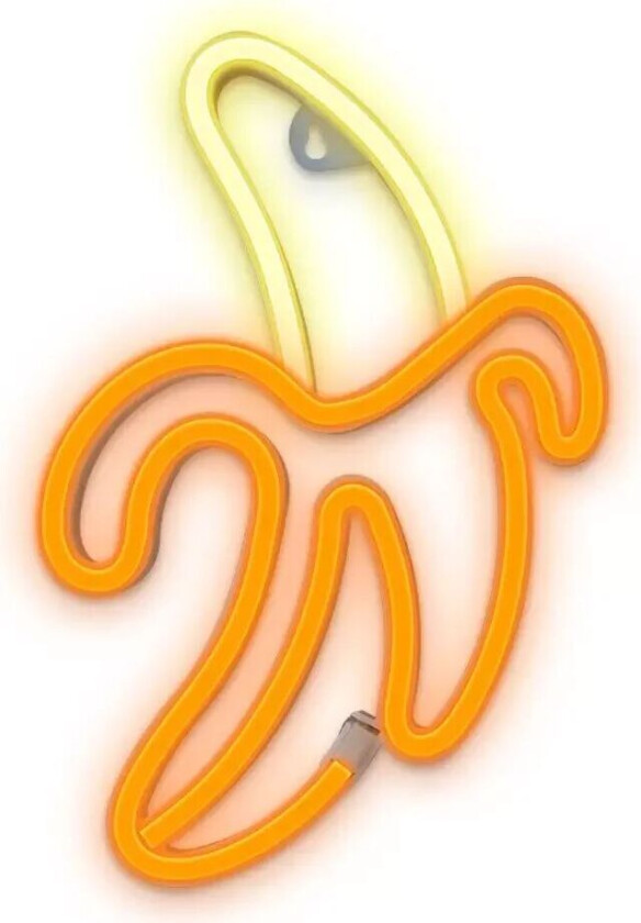Light Neonskilt LED - Oransje og Gult lys med Banan