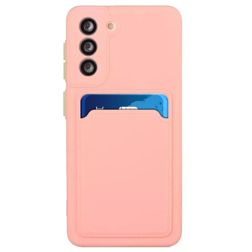 Samsung Galaxy S23 FE Fleksibelt Plast Deksel m. Kortholder - Rosa