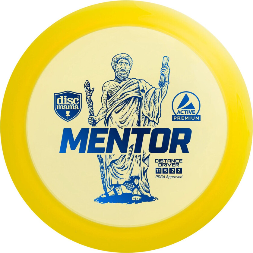 Active Premium Driver Mentor Blue, driver frisbeegolf Yellow