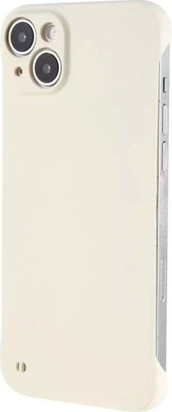 iPhone 14 Hard Plast Deksel Uten Sider - Hvit
