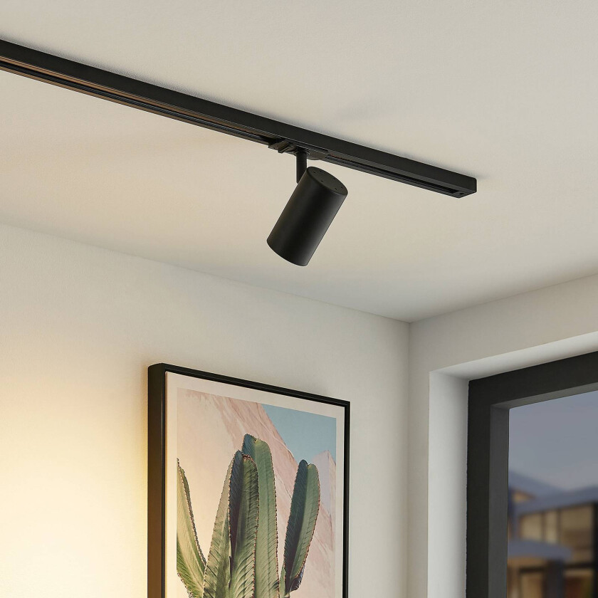 Linaro skinnespotlight, 1-faset svart