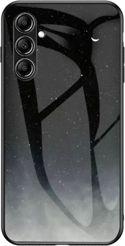 Samsung Galaxy S23 FE Deksel m. Bakside av Glass - Stjernehimmel og halvmåne