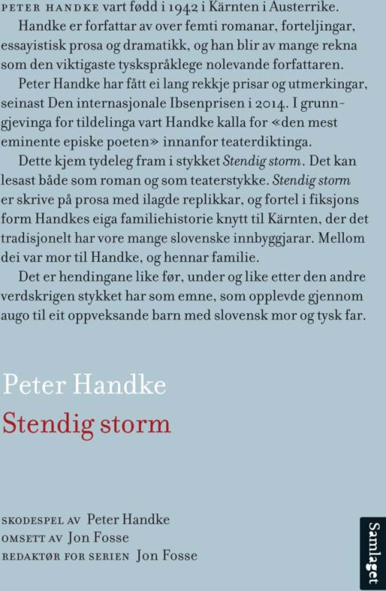Stendig storm av Peter Handke
