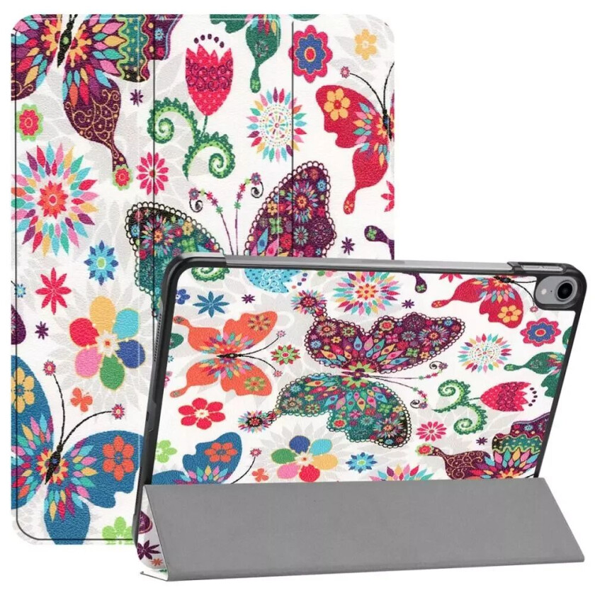 iPad Pro 11" Skinn Deksel med Tri-fold Stand - Colorful Butterflies