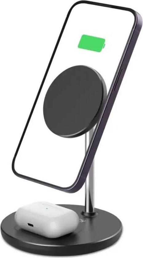 Tech-Protect A21 2-in-1 Trådløs Lader 15W - Svart