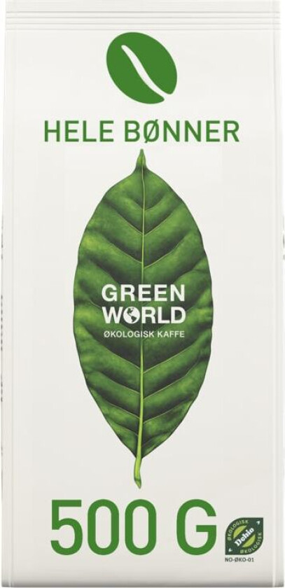 Green World Kaffe Økologisk Hele Bønner 500g