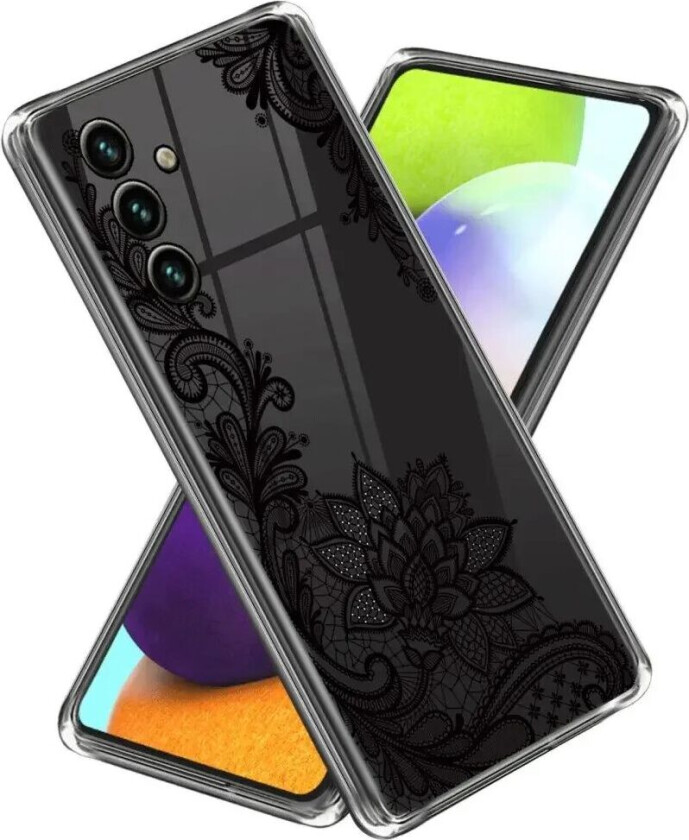 Samsung Galaxy A55 (5G) Fleksibelt Plastdeksel - Gjennomsiktig / Blomster