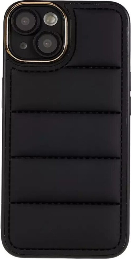 iPhone 13 Skinndekket 3D Plastbakdeksel med Kameralinsebeskyttelse - Svart