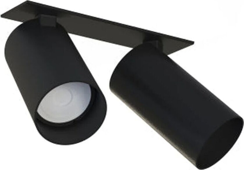 Mono dobbel innfelt takspot - Svart