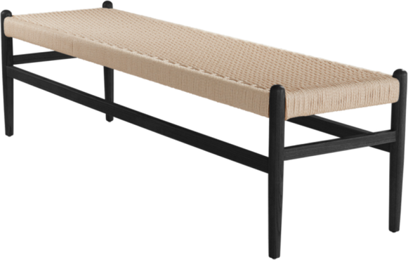 benk 160 cm Matt svart