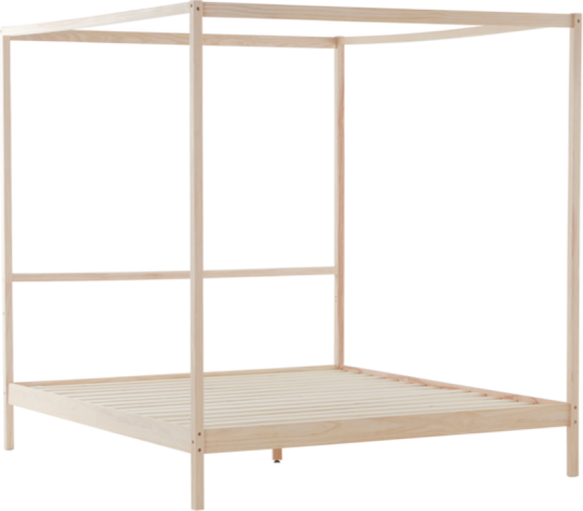 sengeramme med himmelseng 160 cm Natur