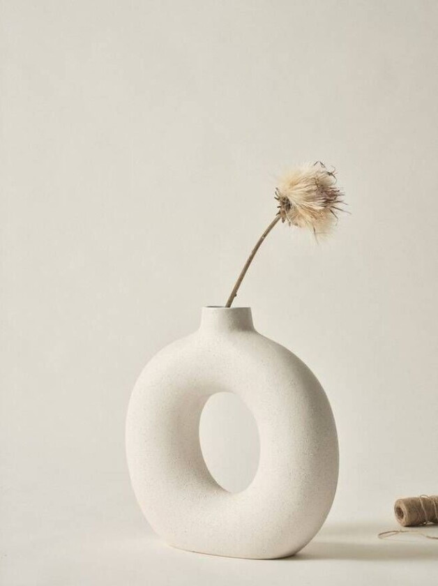 vase/dekor - høyde 30,5 cm Matt hvit