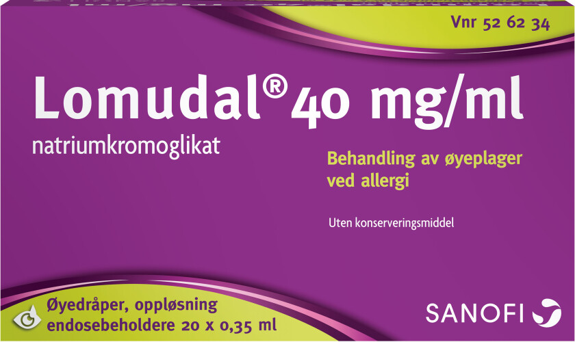 Bilde av Øyedråper 40mg/ml, 20 x 0.35 ml.