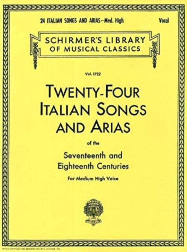 24 Italian Songs & Arias - Medium High Voice