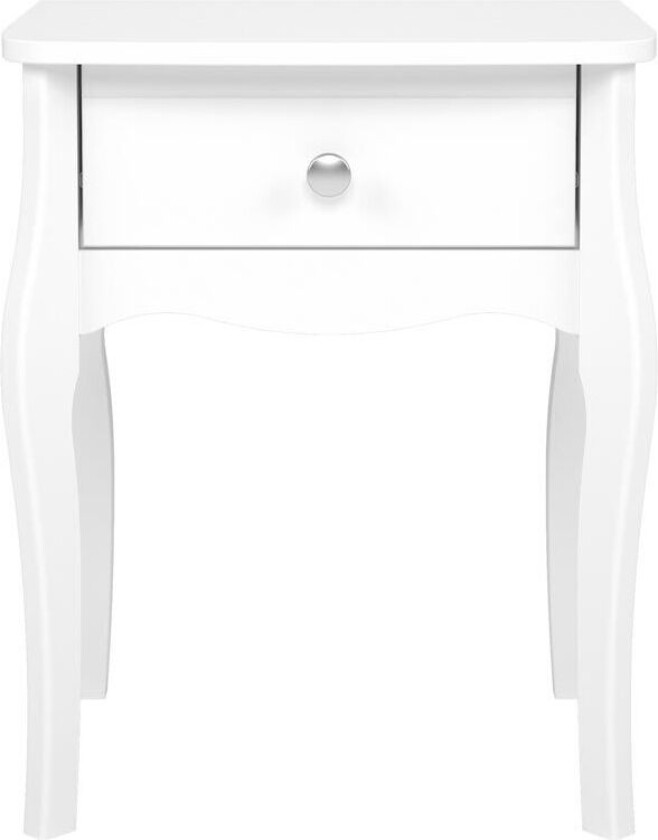 Chia nattbord med 1 skuff i hvit.