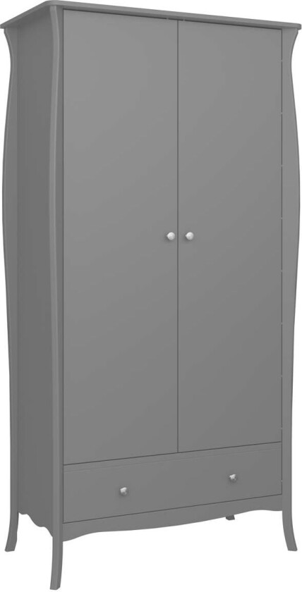Simon garderobeskap 1 skuff 2 dører grå.
