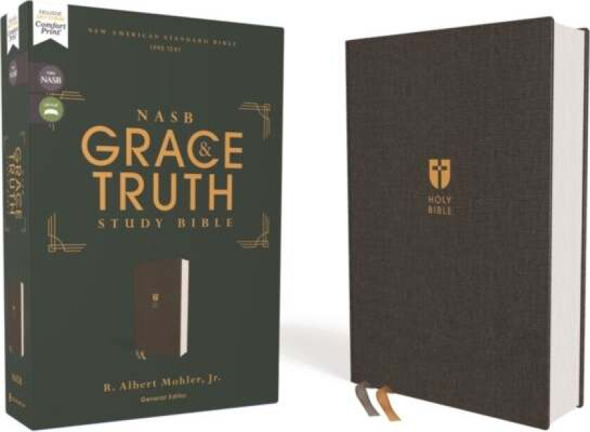 NASB, The Grace and Truth Study Bible (Trustworthy and Practical Insights), Cloth over Board, Gray,