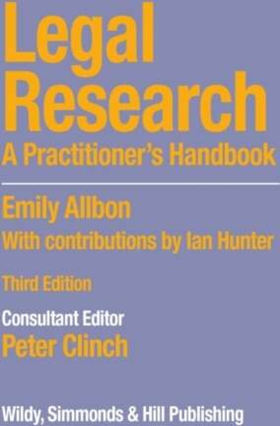 Legal Research: A Practitioner's Handbook av Emily Allbon