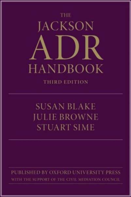 The Jackson ADR Handbook av Susan (Associate Dean Associate Dean City Blake