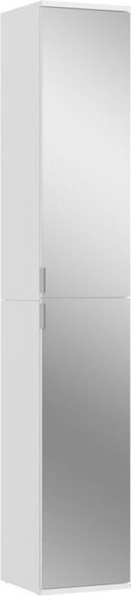 ProjektX garderobeskap 2 dører hvit, speil.