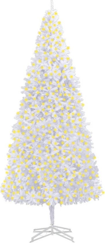 Forhåndsbelyst kunstig juletre 500 cm hvit