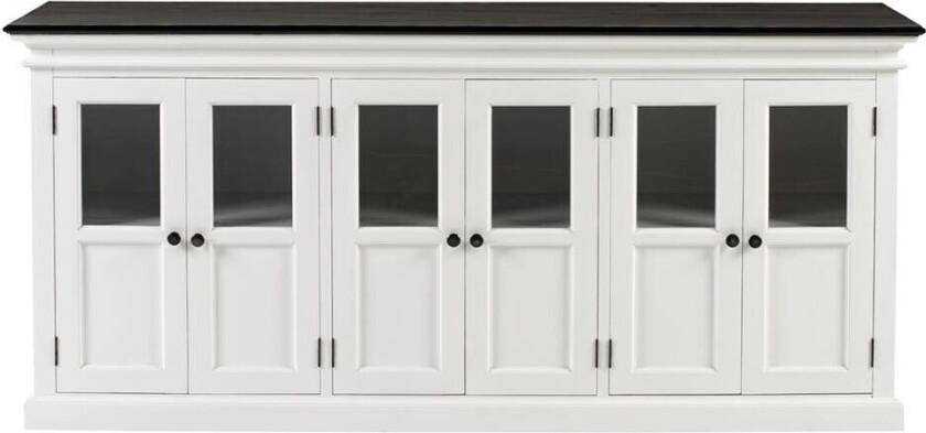 HalifaxContrast skjenk 6 dører hvit, svart.