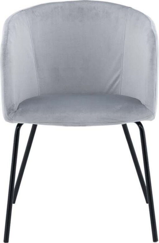 Bilde av Berit spisestuestoler med armlener velour grå.