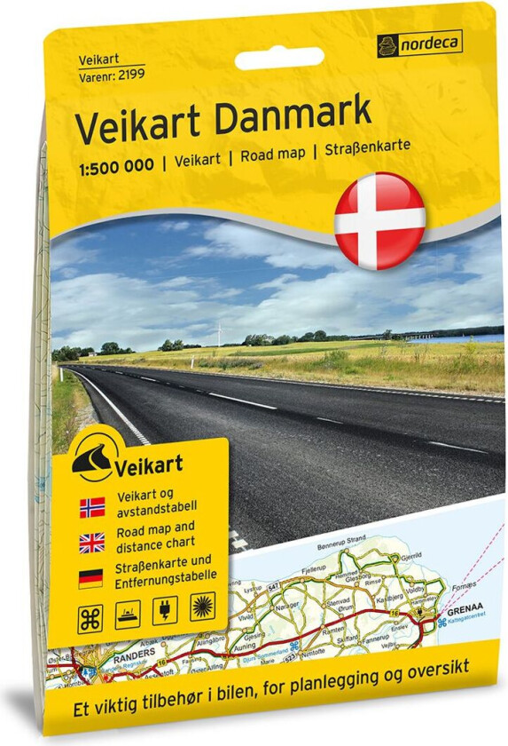 Veikart Danmark 1:500 000