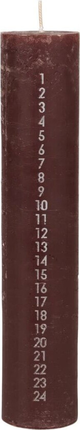 Rustic kalenderlys Madder brown