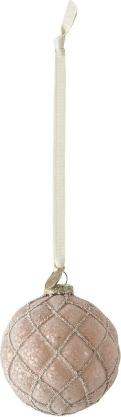 Norille julekule rutet Ø 8 cm Powder