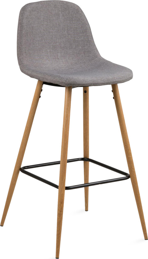 Ewald Barstol Høy Lysegrå/Eik