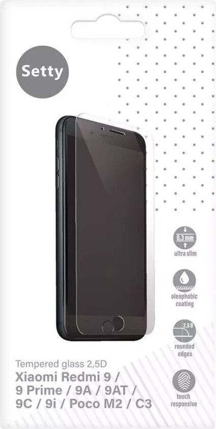 Xiaomi Redmi 9 / 9A / 9AT / 9C Herdet Glass Skjermbeskytter - Case Friendly - Gjennomsiktig