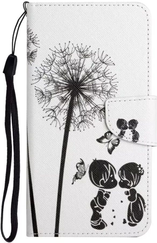 Samsung Galaxy S23 FE Kunst Skinn Flip Deksel med Stropp & Lommebok - Løvetann