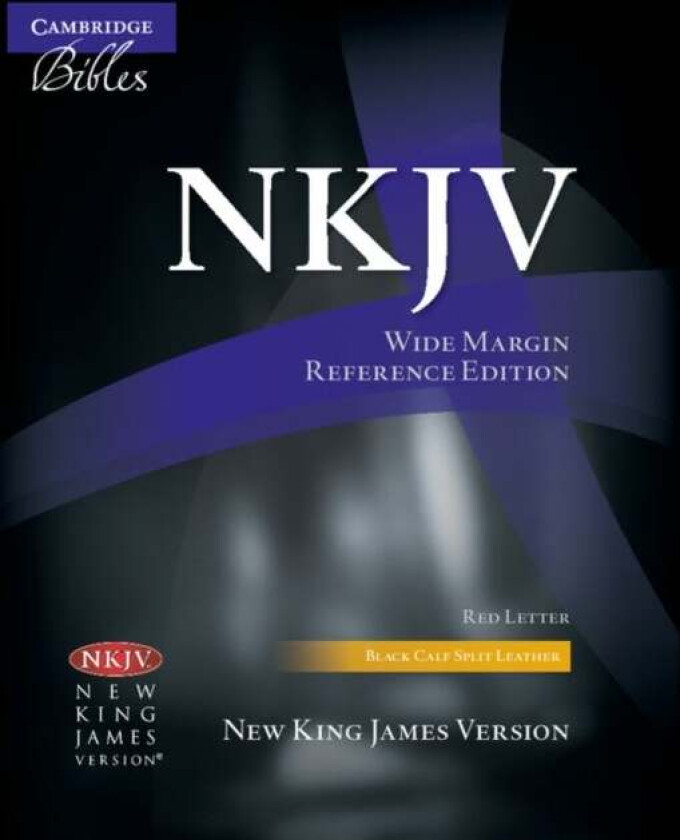 NKJV Aquila Wide Margin Reference Bible, Black Calf Split Leather, Red-letter Text, NK744:XRM