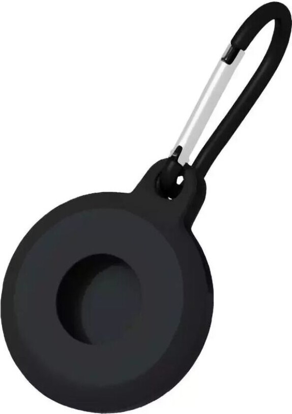 AirTag silikon Etui Shock-Proof m. Karabinkrok - Sort