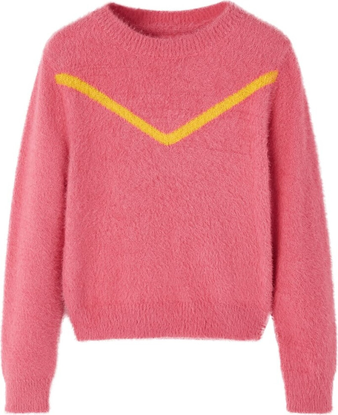 Barnegenser strikket gammelrosa 104