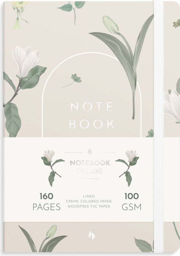 Notatbok A5 linjert Deluxe Floral