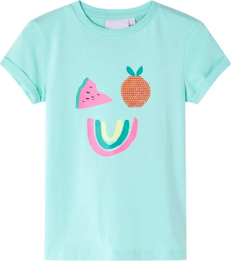 T-skjorte for barn lysemynte 140