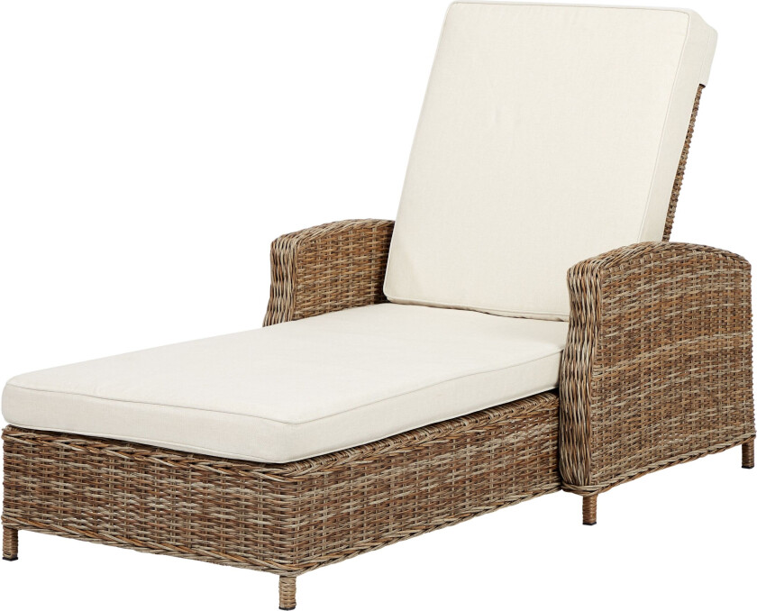 solseng inkl. pute, med pumpe, natur og off white.