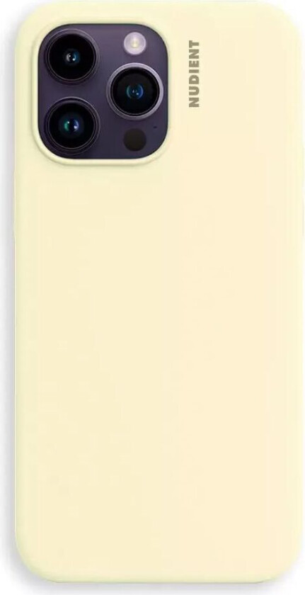 iPhone 14 Pro Base Silicone Deksel - Pale Yellow