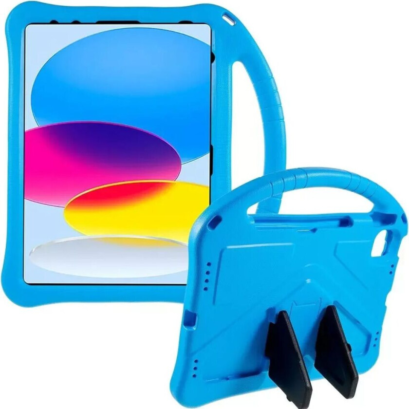 iPad 10.9 (2022) EVA Skum Bakdeksel med Stativ - Blå