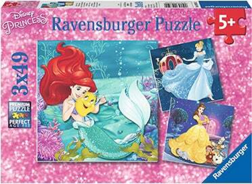 Puslespill 3X49 Disney Prinsesser